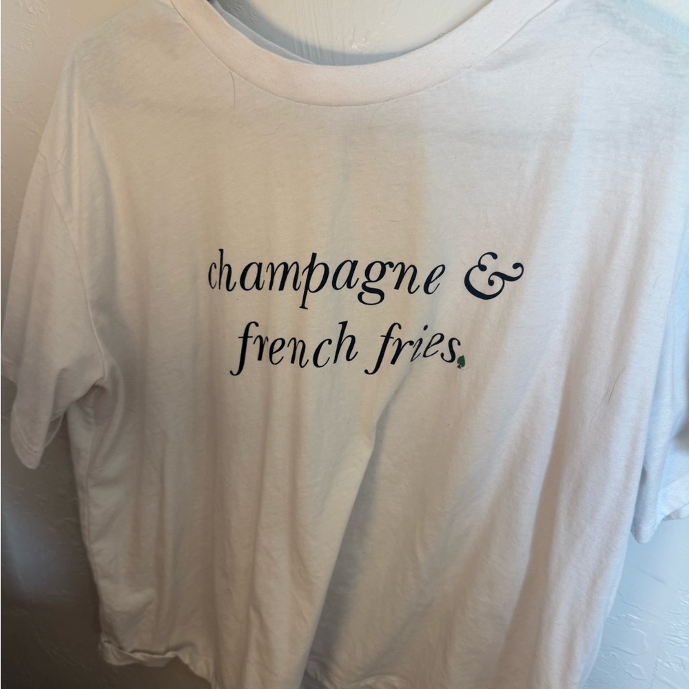 kate spade White Graphic Tee with Black Script